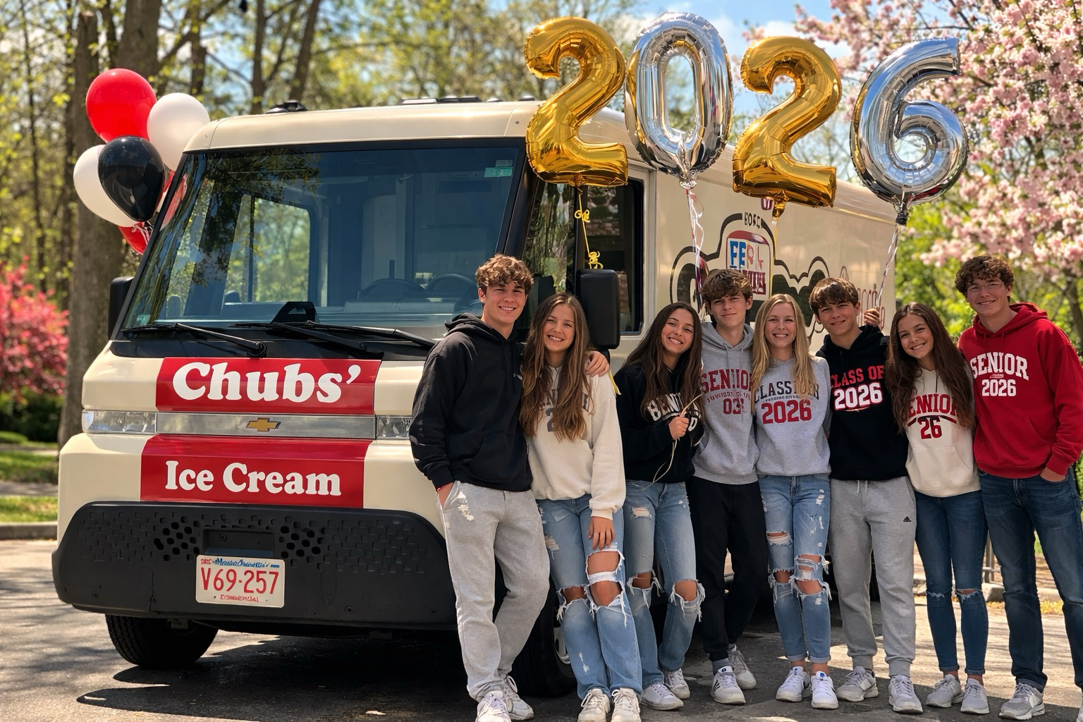 Senior Class of 2026 celebration with Chubs Ice Cream